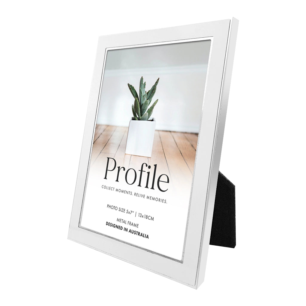 Profile Eternal Metal Tabletop Photo Frame - White  display picture 1