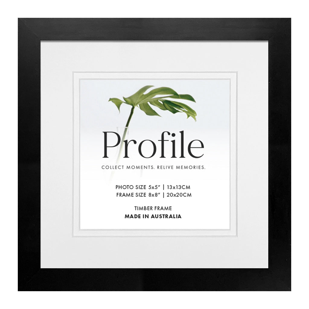 Elegant Square Photo Frame - Black