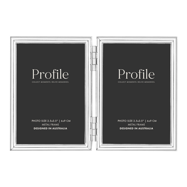 Habitat Double Metal Photo Frame - Silver