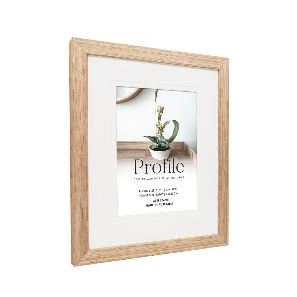 Australian made Victorian Ash timber picture frame with a natural finish